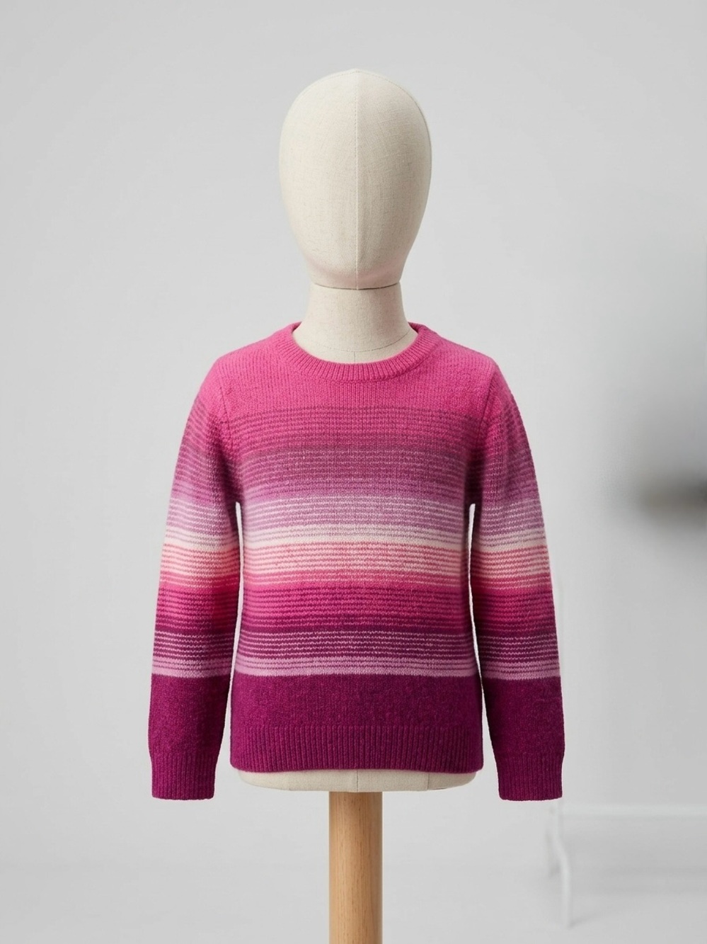Gap Girls Ombre Pink Stripe Crewneck Sweater